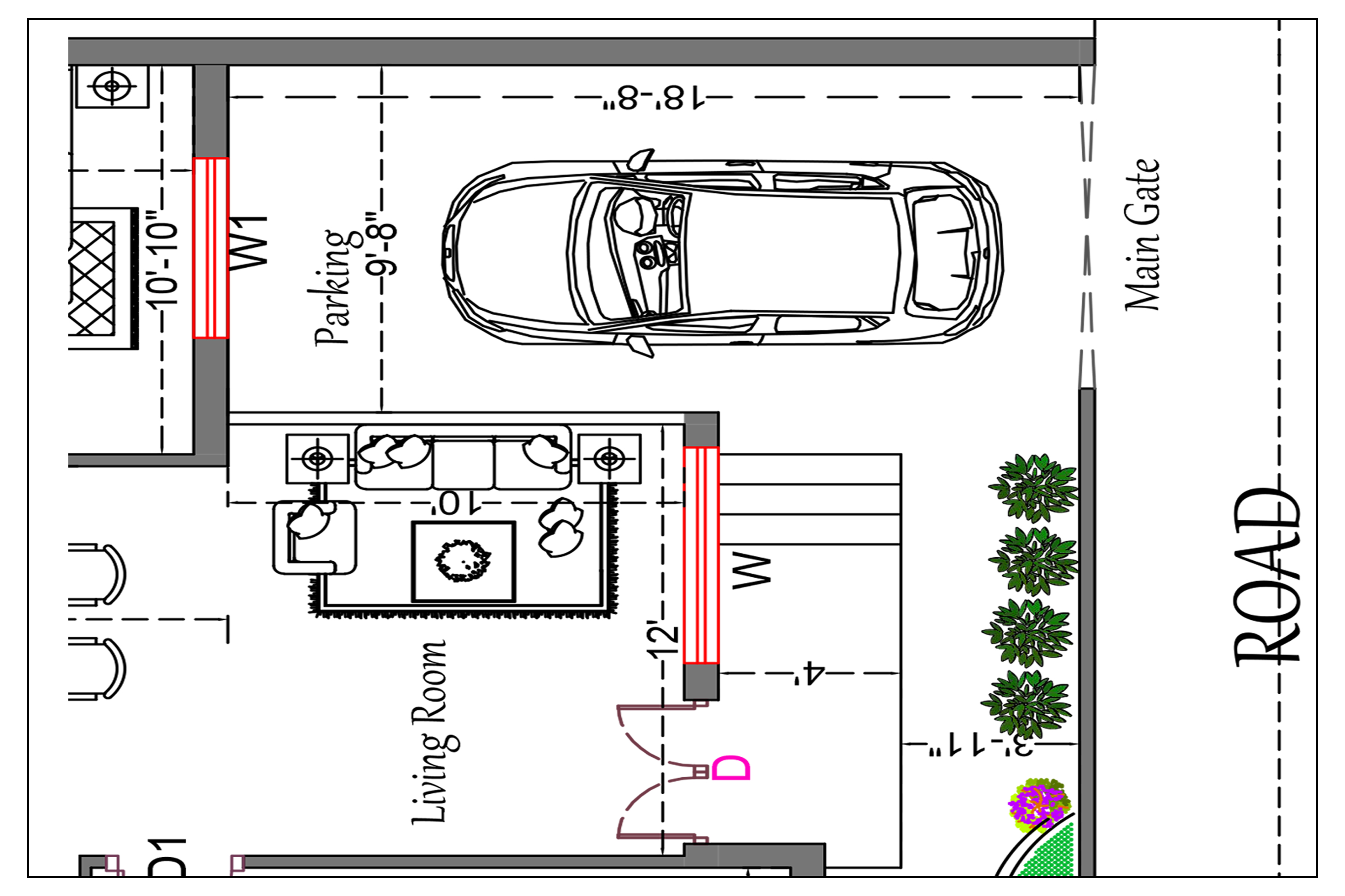 3 Bedroom House Plan. - Dk3dhomedesign