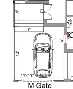 30x50 house plan parking area