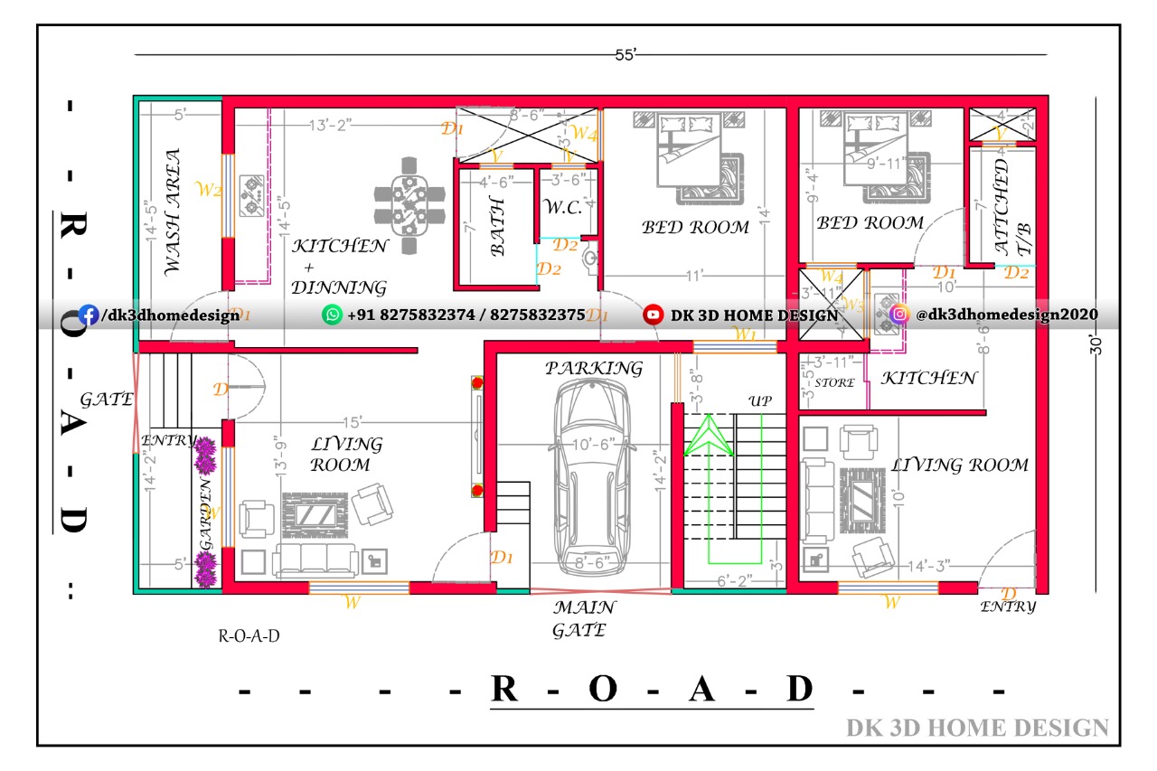 multi-family-house-plan-55-30-north-east-facing-dk3dhomedesign