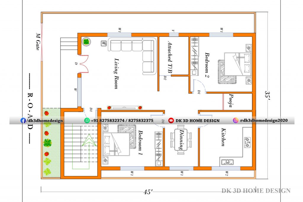 35x45 house plan