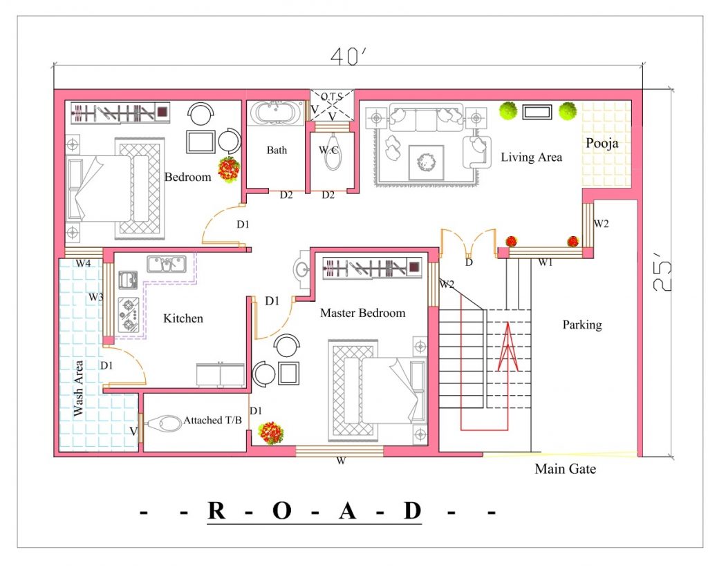 40x25 house plan