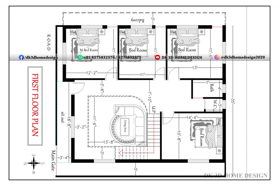 Duplex house design and Duplex house plan - Dk3dhomedesign