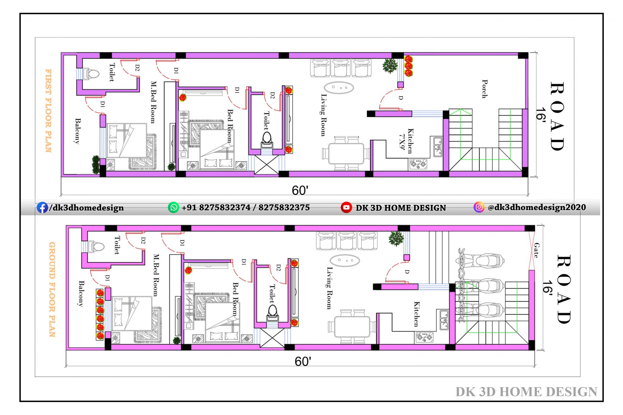 16x60-small-house-design-and-plan-and-plan-with-color-options-dk3dhomedesign