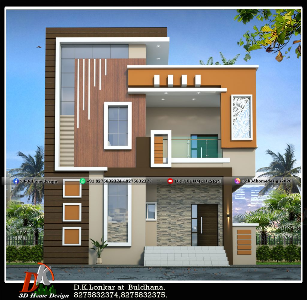 Simple home design for double floor house