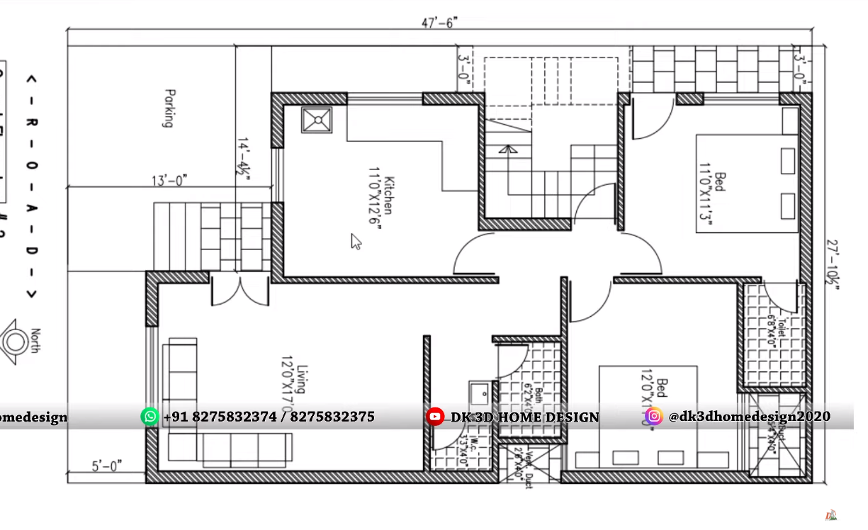 1500 square feet house plan