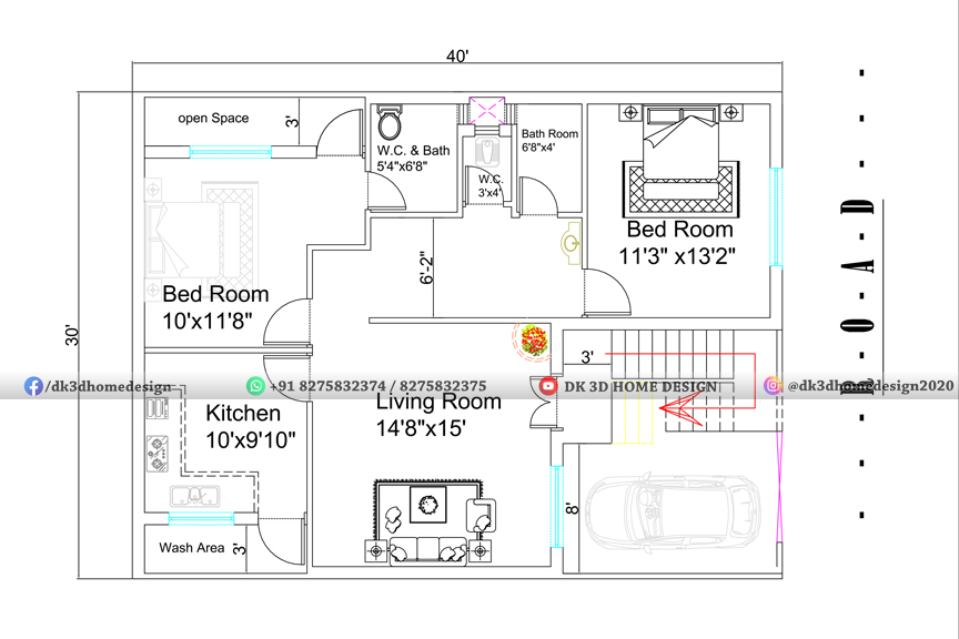 30x40 house plan