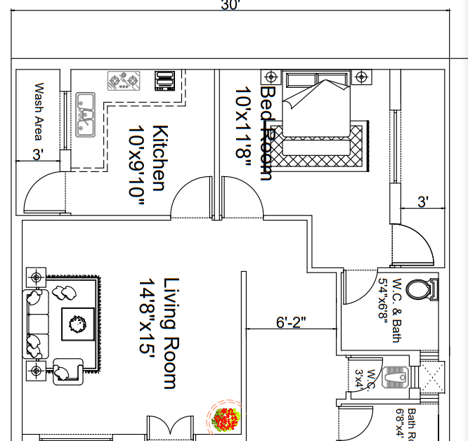 30*40 house plan