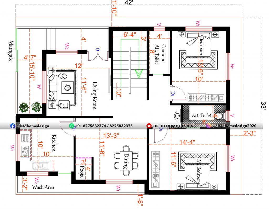 2BHK house plan