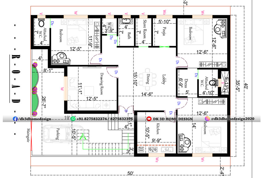 40 50 House Plan 40 By 50 House Plan 40x50 House Plan