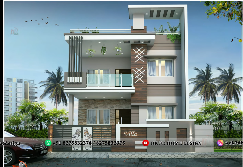 house front elevation designs for double floor