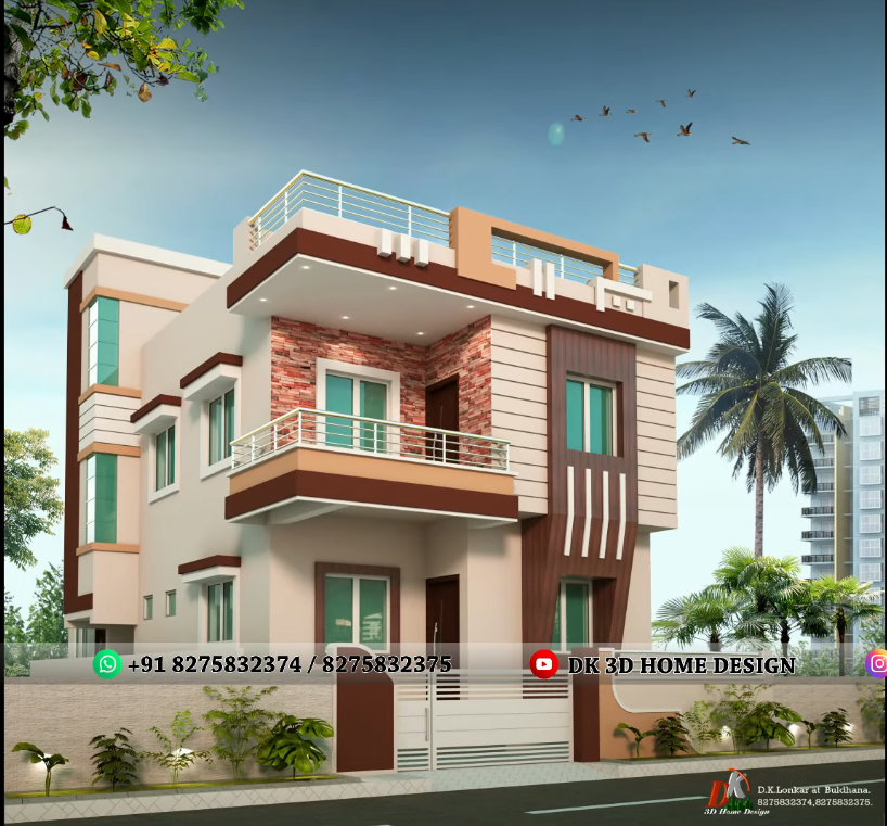 low cost elevation designs for double floor houses