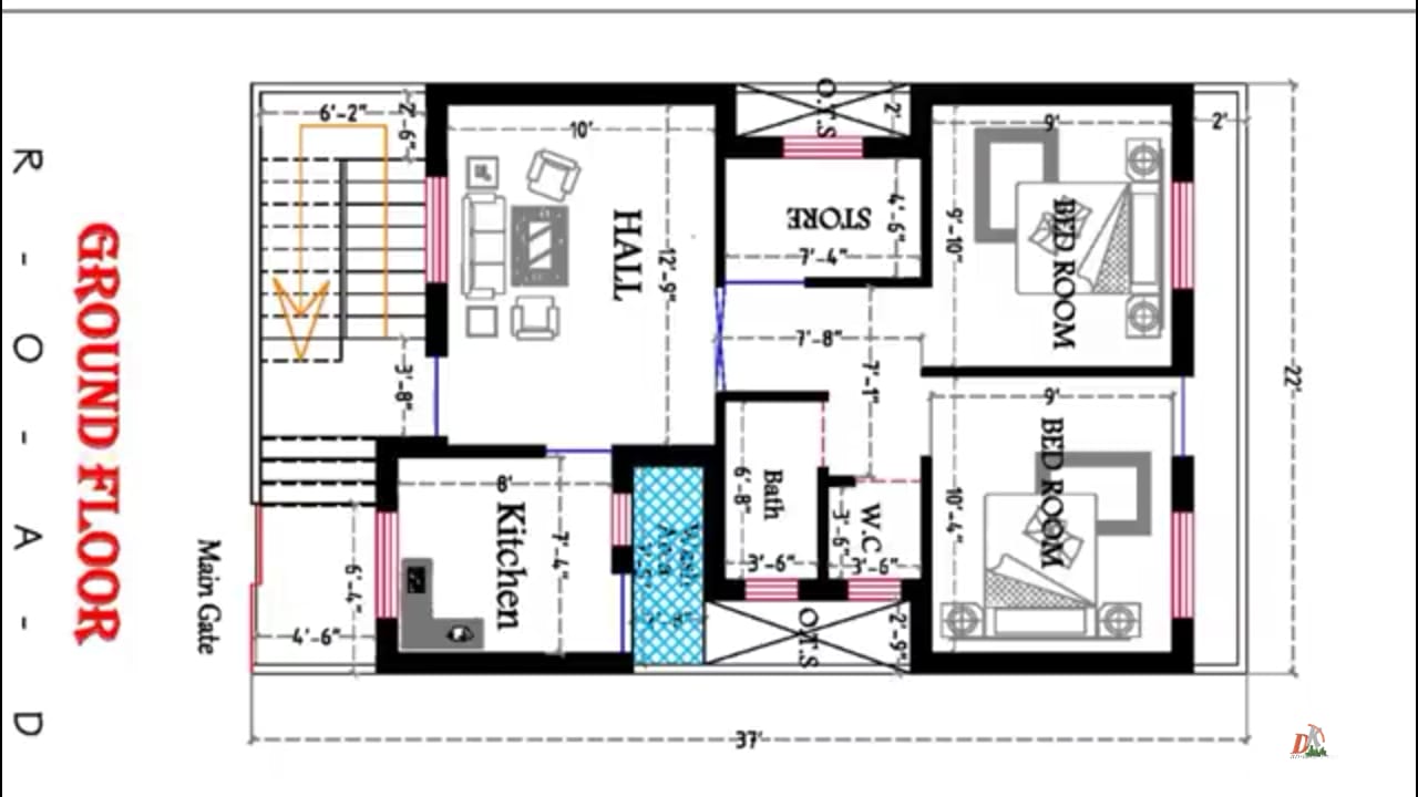 22x40 house plan