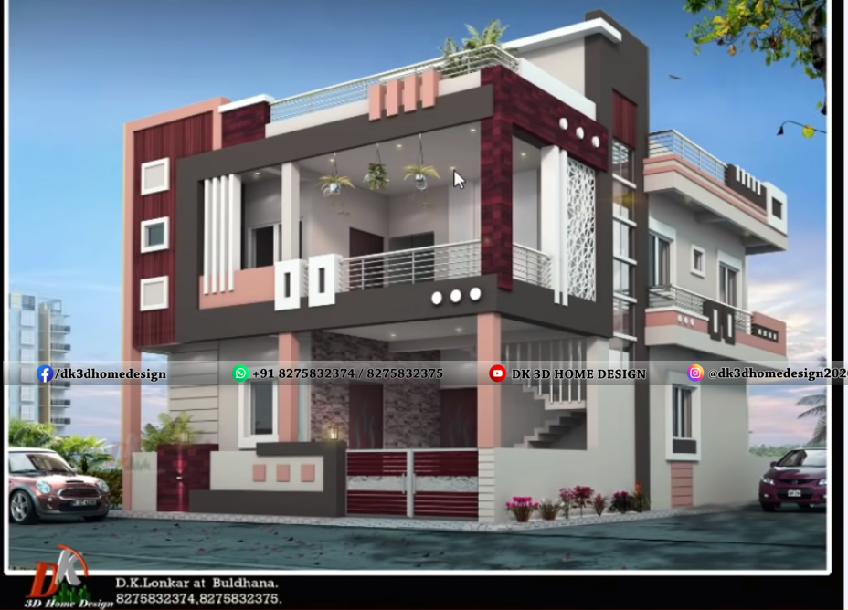 1500 sq ft house front design