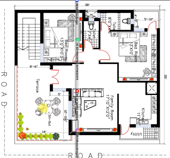 35x40 house plan