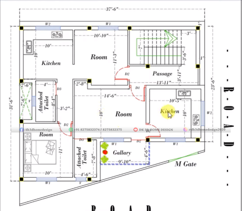 3 floor house plan