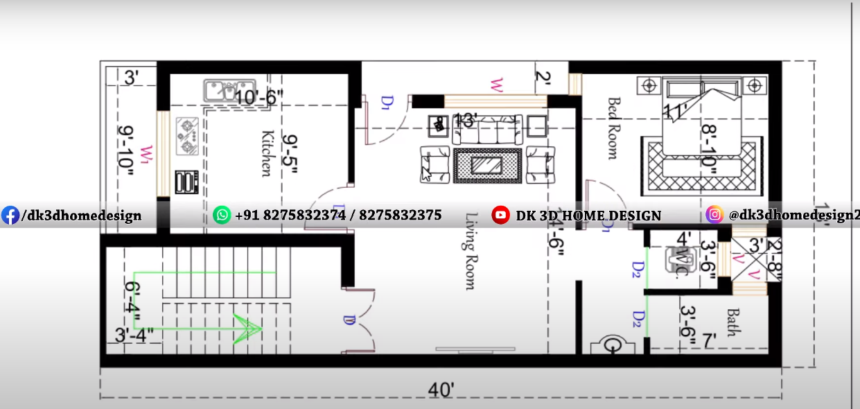 18*40 house plan