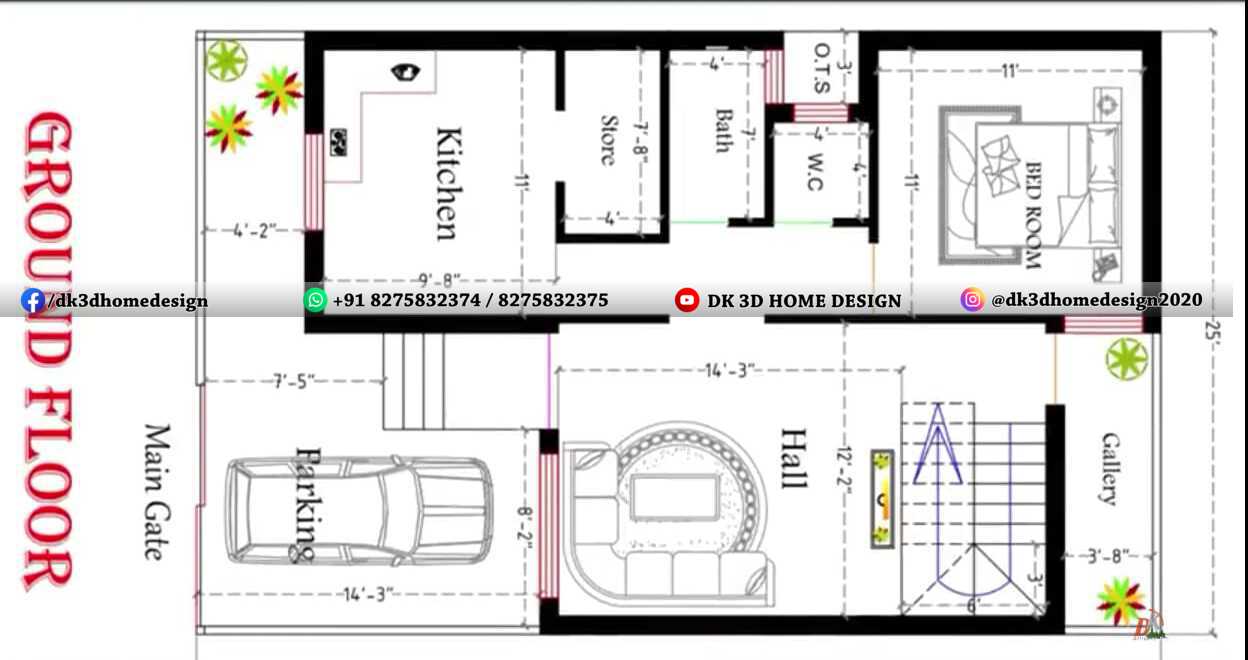 25x40 house plan