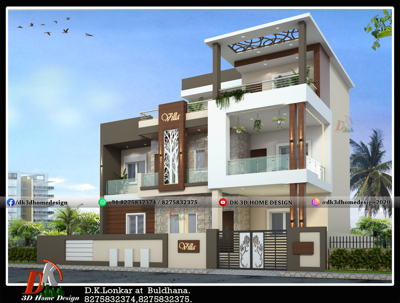 Ultra modern Indian home design in low cost