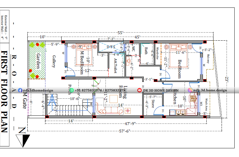 1265 sq ft house plan