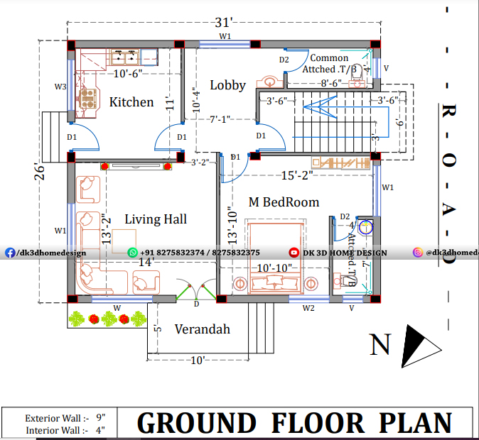 900 sq ft house plan
