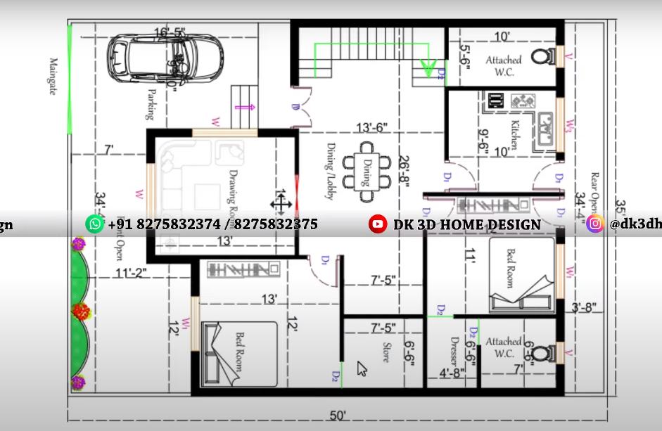 35x50 house plan