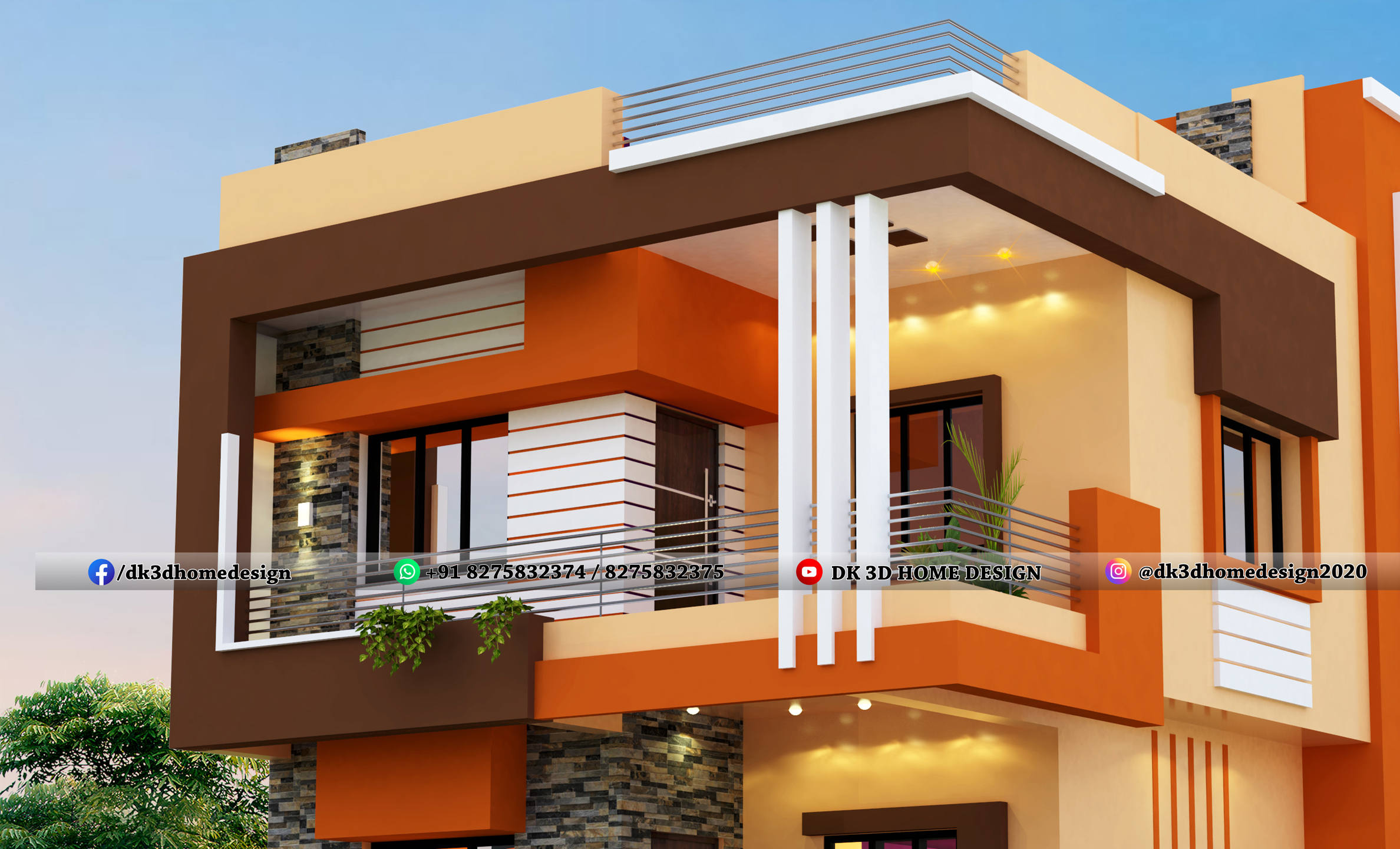 modern parapet wall design and balcony design