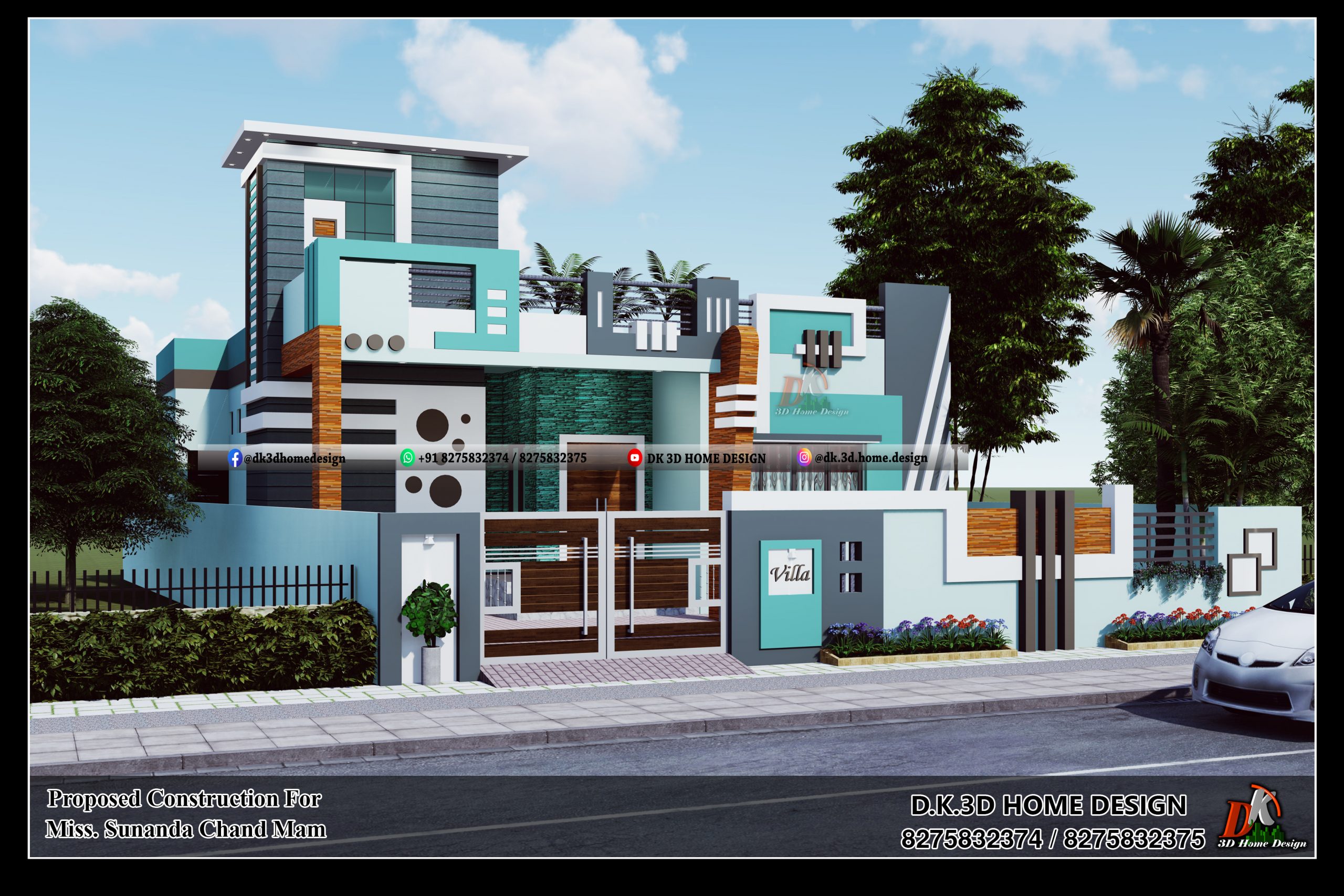 Ground floor house exterior color combination