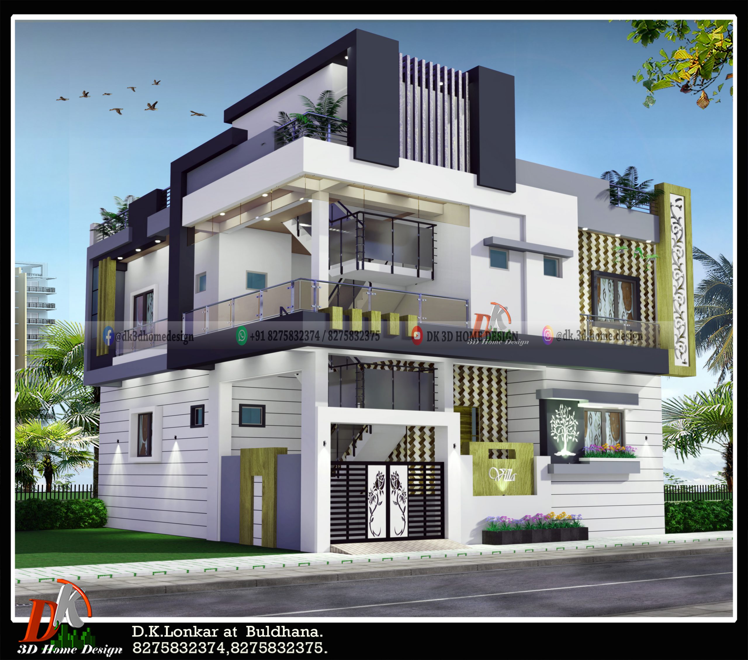 2 story house design in 1400 sq ft