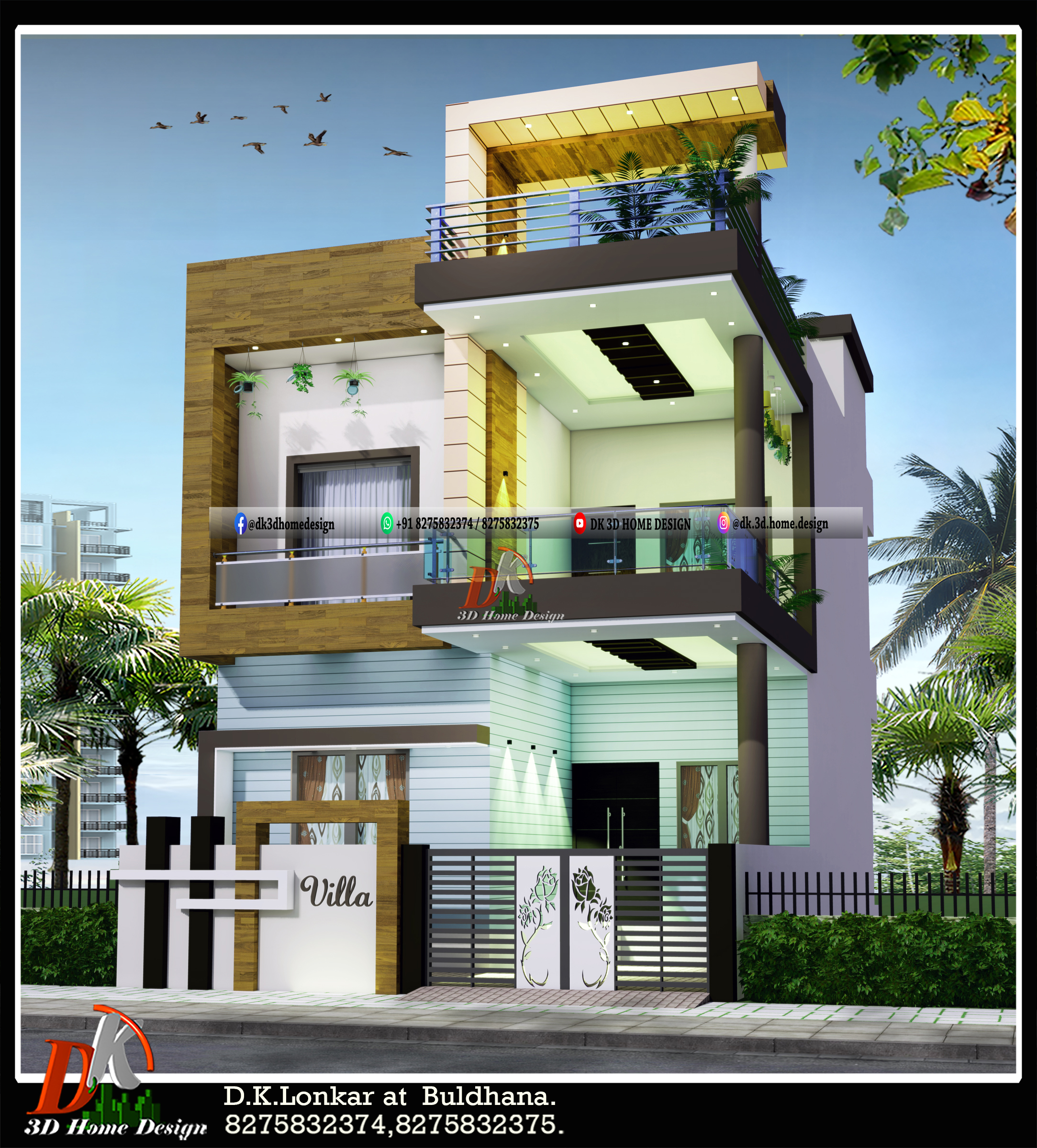 20 by 50 2 floor house exterior color combination 3: