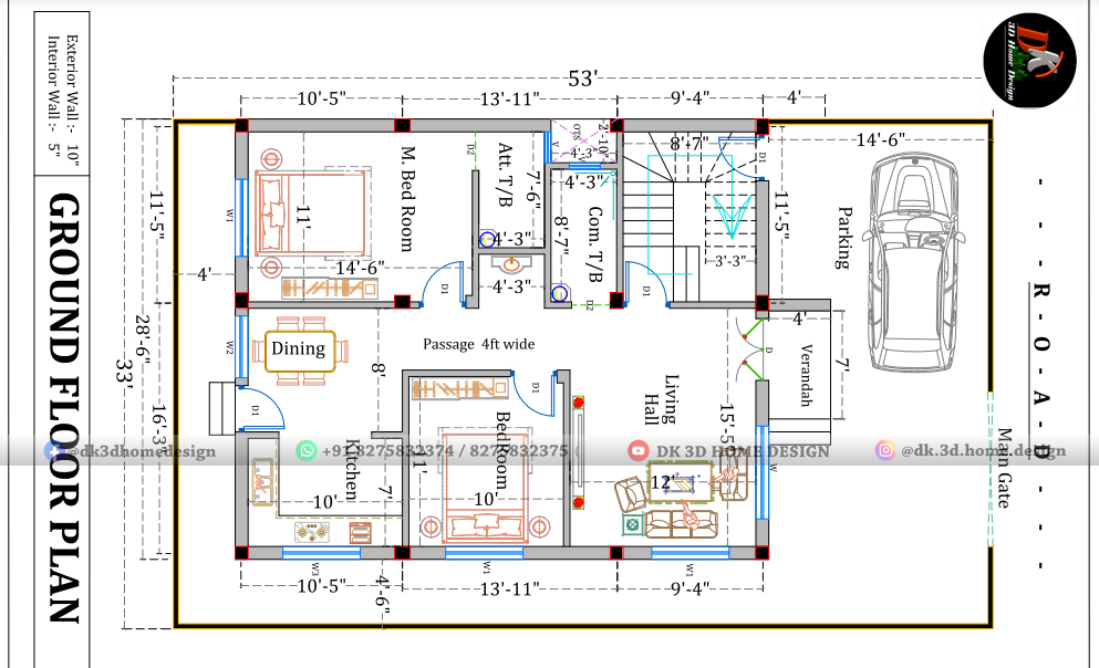 3 story house plan