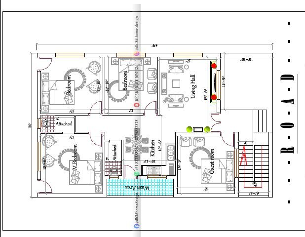 30x50 indian style house plan