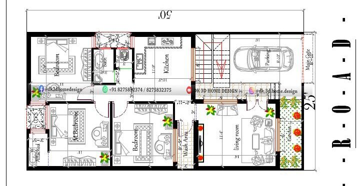 1250 sq ft house plan