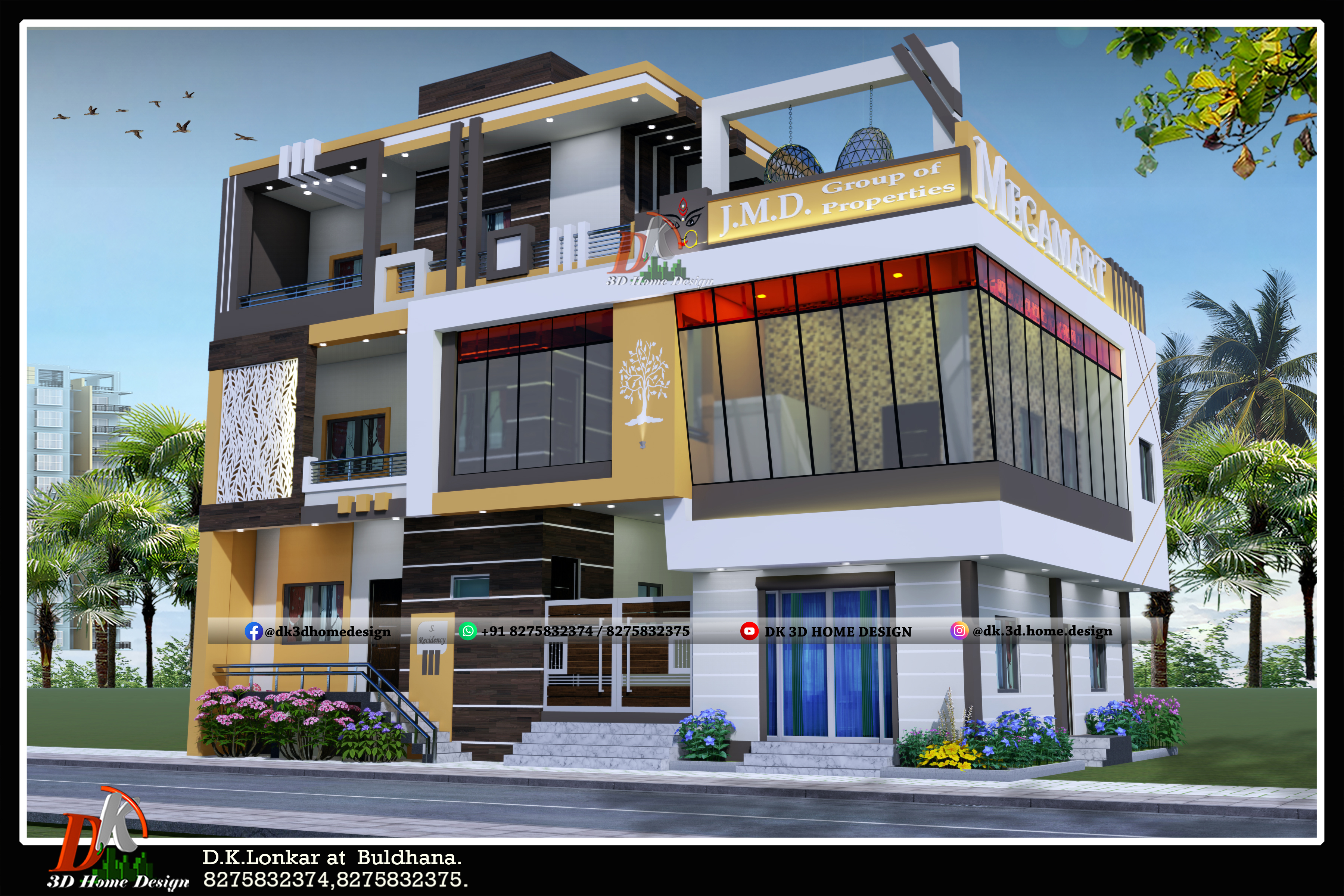 Commercial plus residential multi-story building design