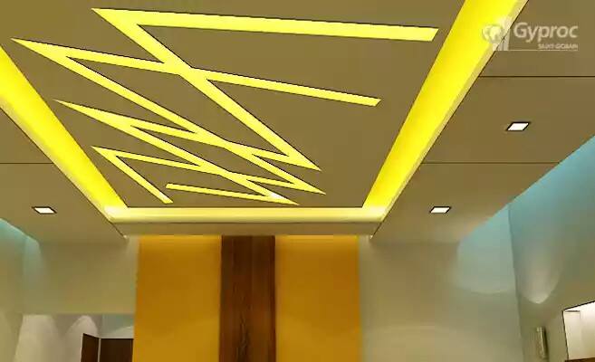 False ceiling design for luxurious living hall