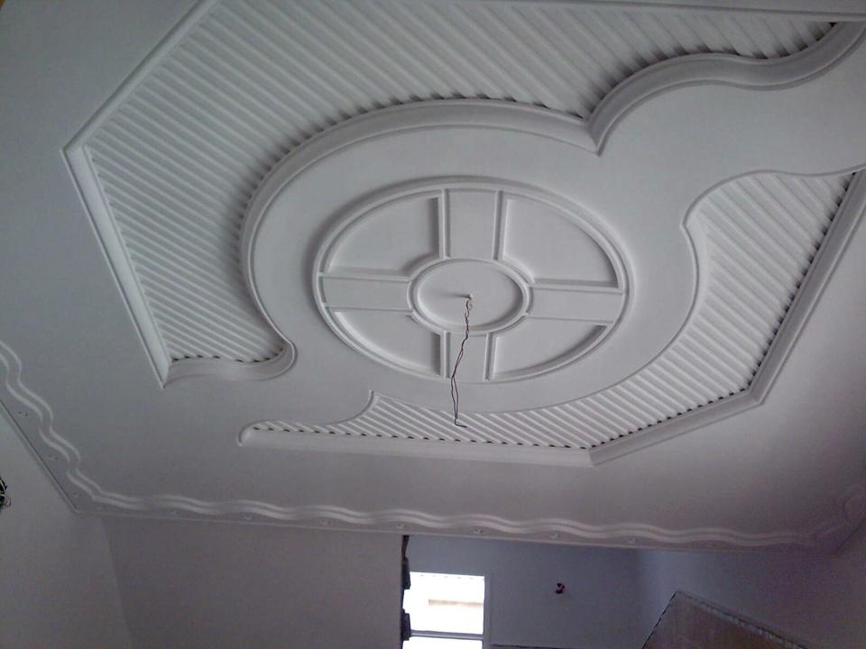 Simple POP ceiling design used in bedroom, kitchen, living hall, dining room