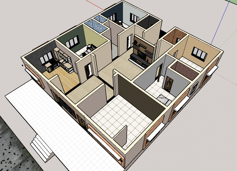 4 bedroom house section