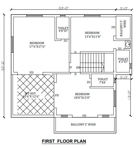 low cost two story house plan