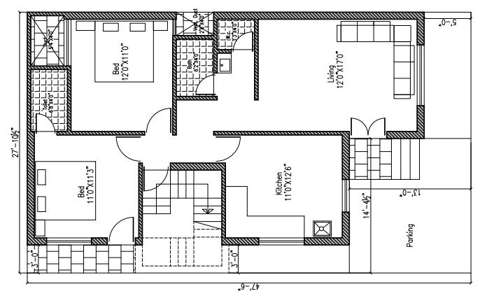 double floor house plan