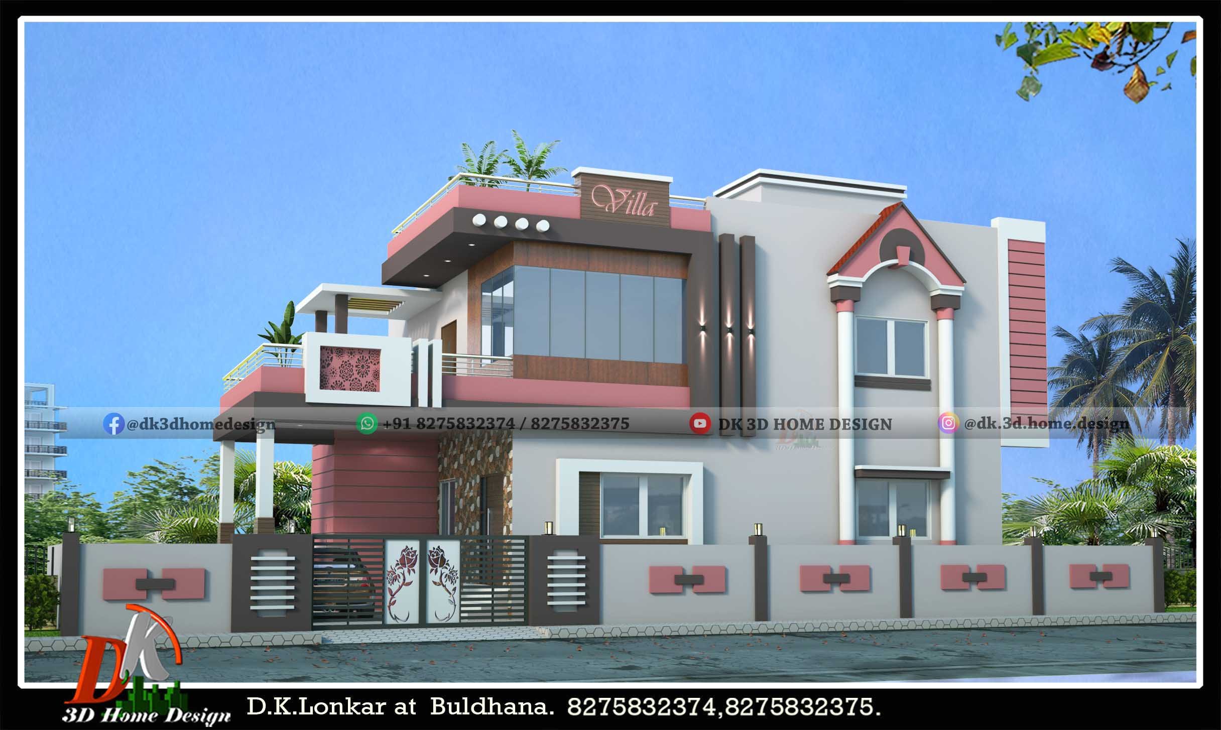 low budget modern 2 storey house front elevation design