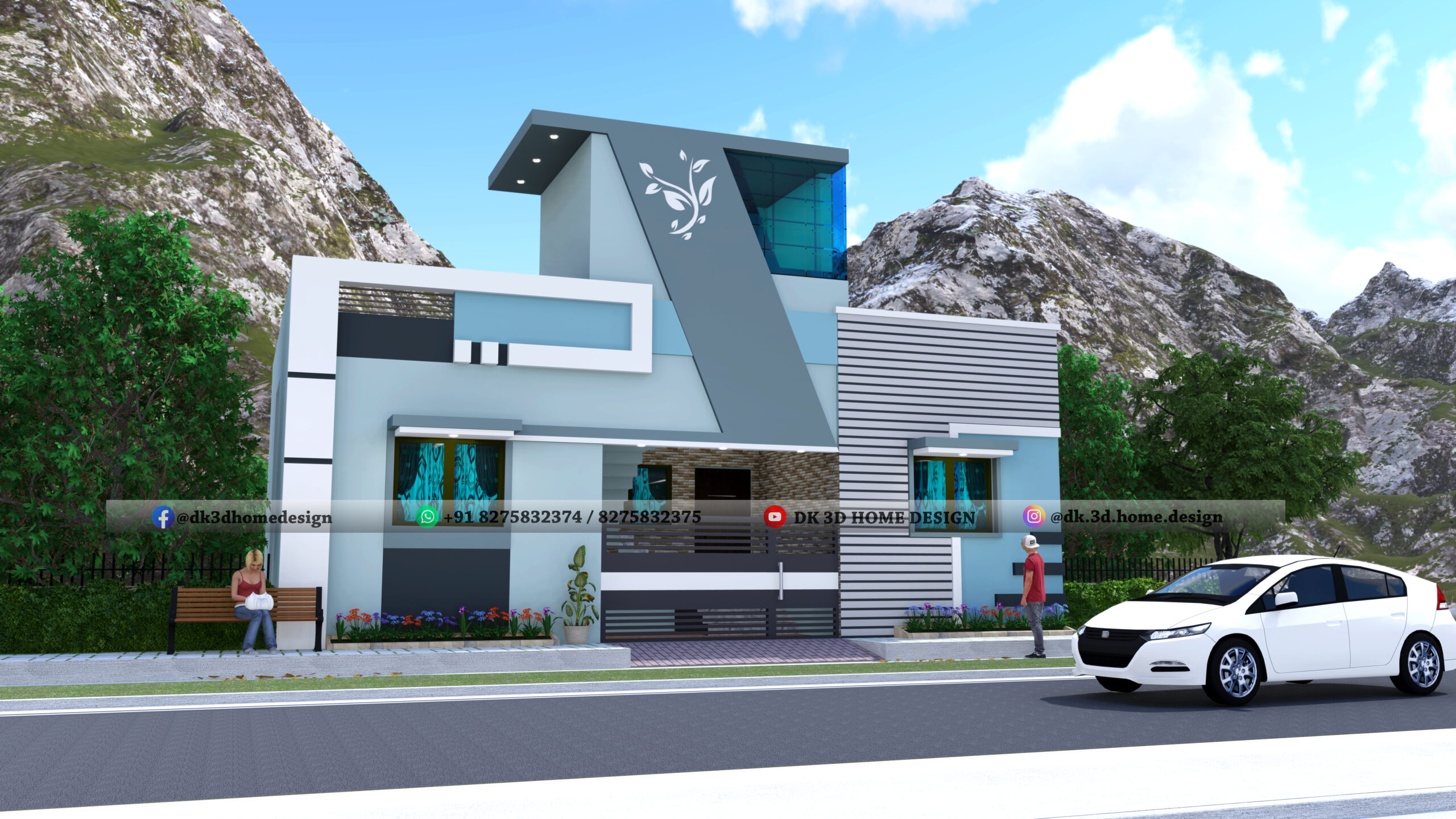 40x30 house design in 1200 square feet 3bhk