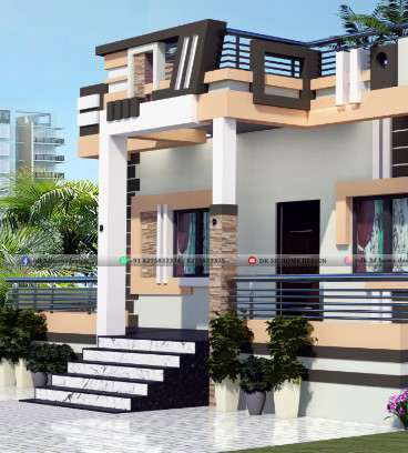 Kerala home sitout front elevation design