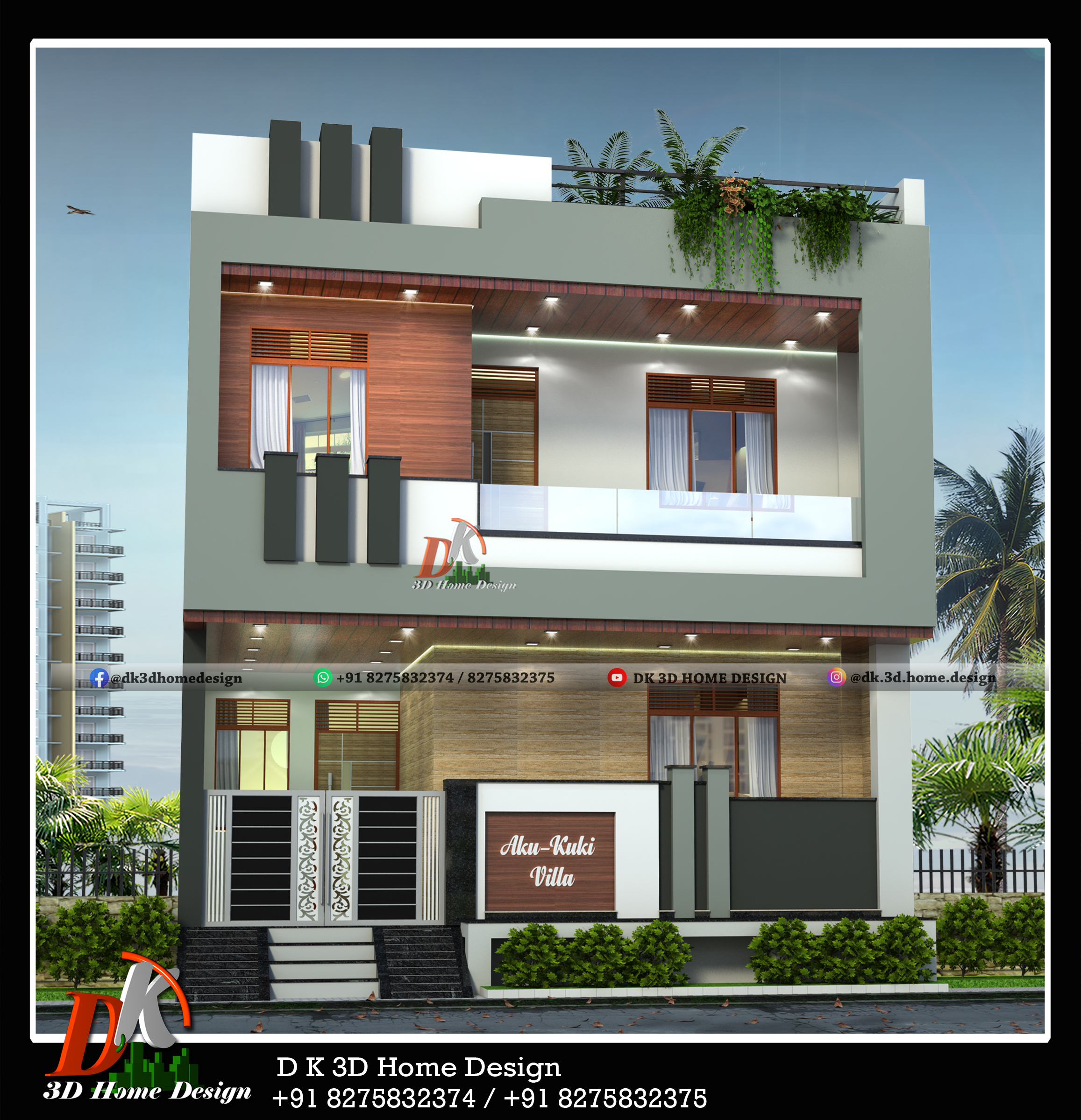 Simple home design for double floor house