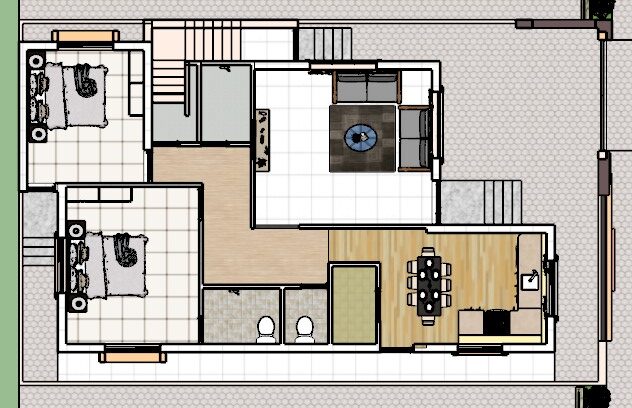 1750 sq ft house plan 3d